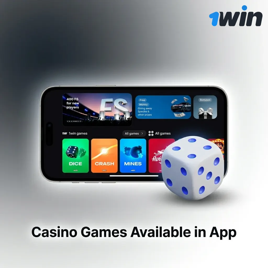 1win app casino games including slots, live roulette, blackjack, Teen Patti, Andar Bahar and Aviator on mobile