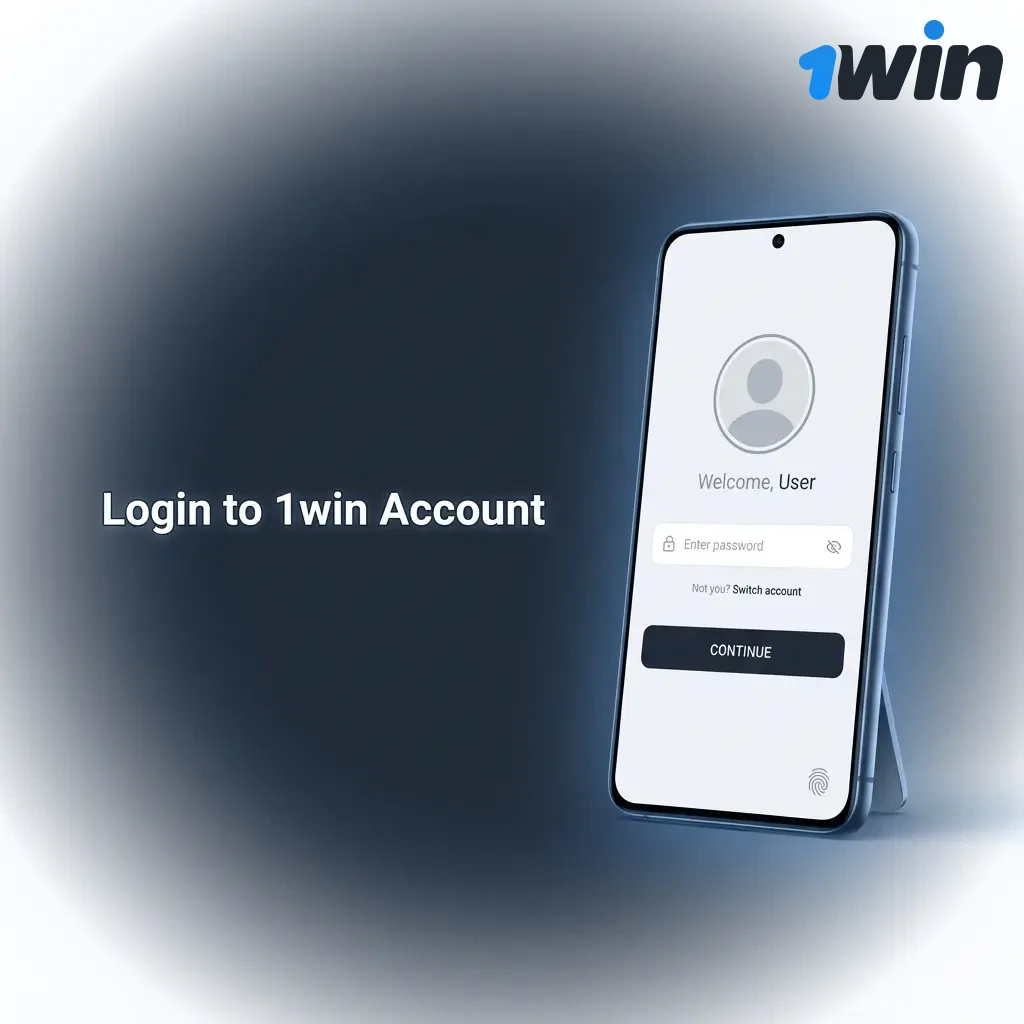 1win account login page showing sign-in steps including credentials entry and security verification to access dashboard