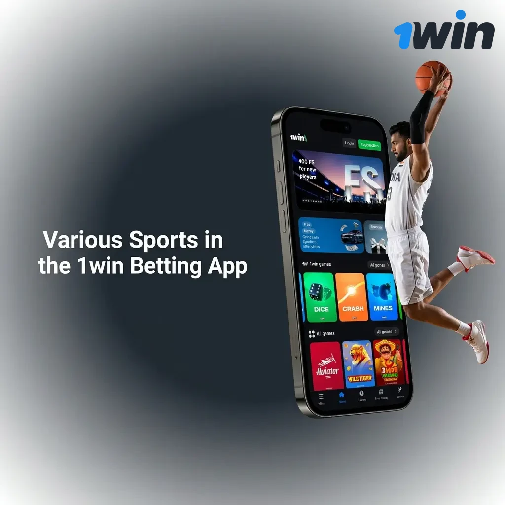 1win betting app sports selection including cricket, football, tennis, basketball, kabaddi, MMA, and eSports like CS:GO